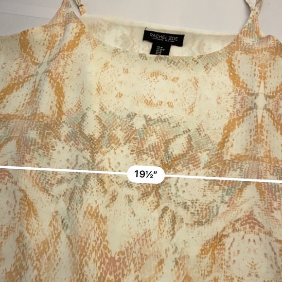 Rachel Zoe Neutral Snake Python Print Strappy Flowy Tank Top Size Medium - Picture 12 of 15